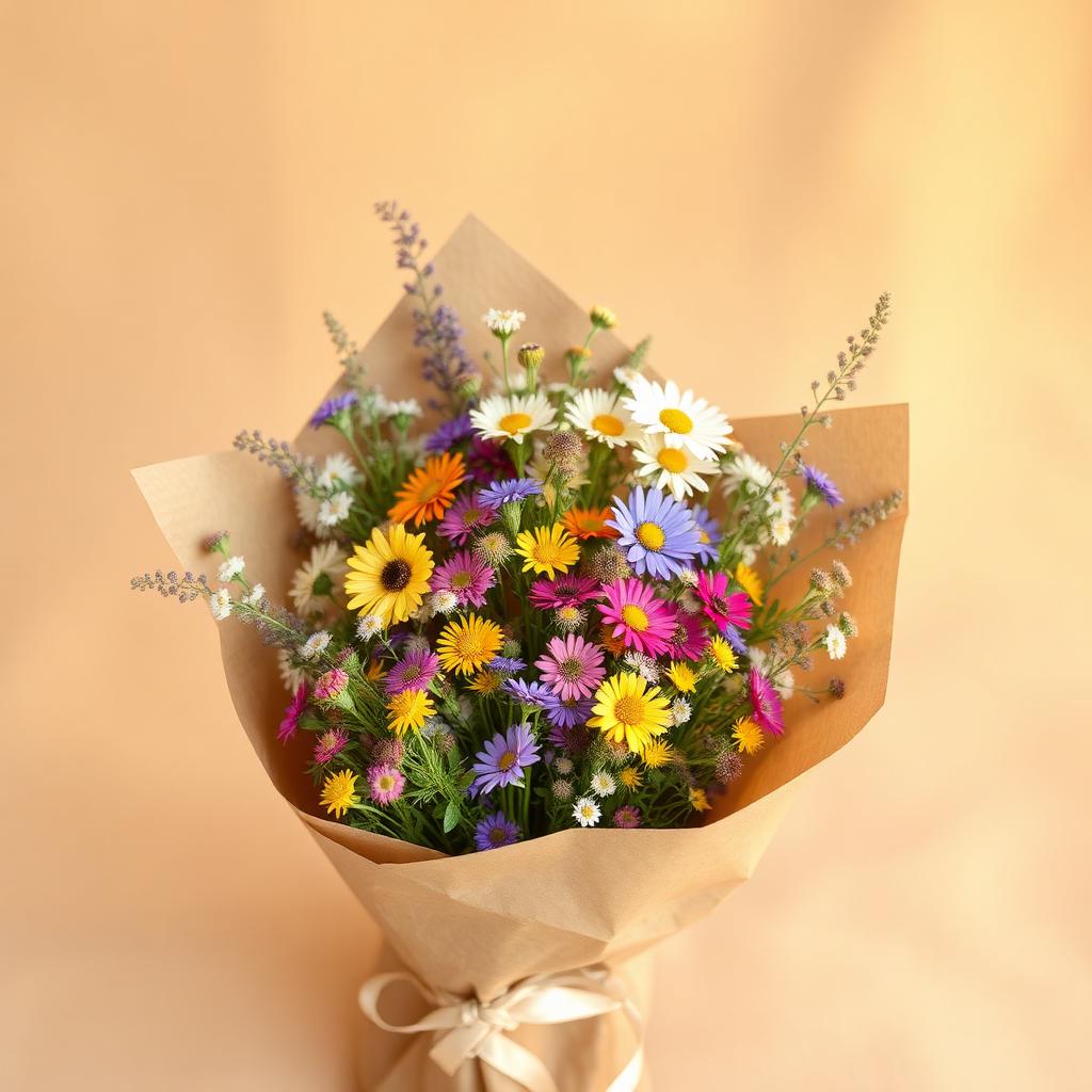 Buquê de Flores do Campo Amor e Alegria